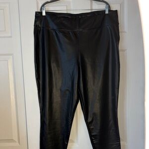GAP Black Faux Leather Pants size XXL NEW